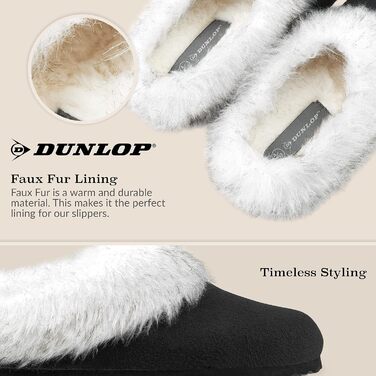 Тапочки жіночі Dunlop з антиковзкою підошвою, чорні, 37-41