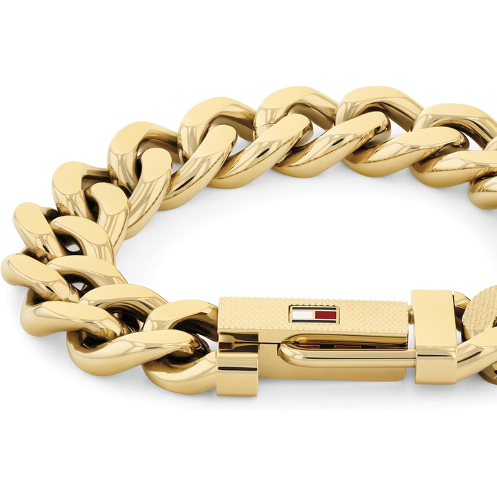 Браслет чоловічий Tommy Hilfiger з нержавіючої сталі з логотипом (золотистий)