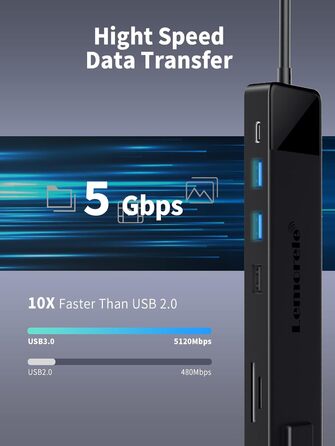Док-станція USB-C хаб 13-в-1 з підтримкою 2 моніторів 4K HDMI, VGA, Ethernet, USB 3.0/2.0, PD 100W, SD/TF, AUX для Windows/Mac/Dell/HP