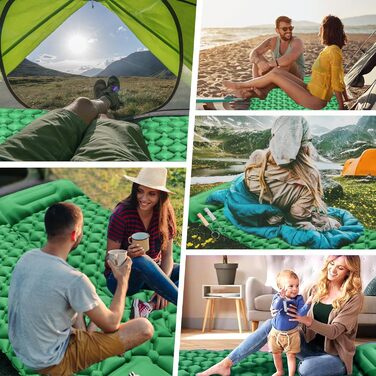 Isomatte HVIERO самонадувна, туристична, для кемпінгу, ультралегка, блакитна