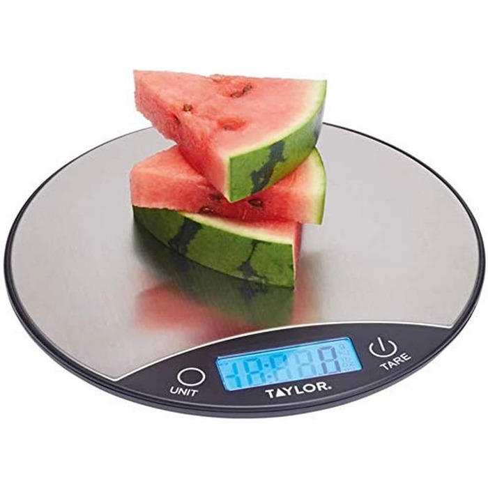 Кухонні ваги Taylor Pro: точні та компактні, з нержавіючої сталі, 5 кг, функція тарування
