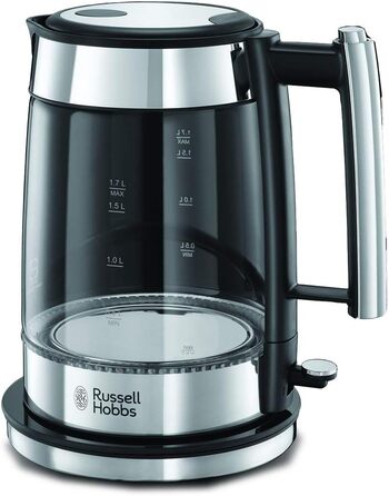 Електричний чайник Russell Hobbs Elegance з нержавіючої сталі та скла, 23380-56, 6 режимів підсмажування, підігрів, розморожування
