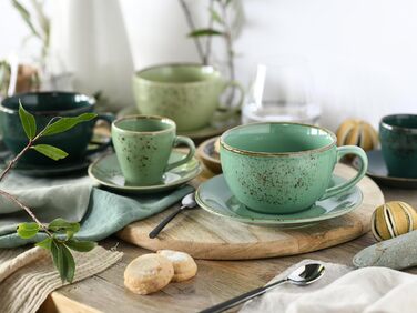 Набір посуду CreaTable Serie Nature Collection 8 предметів для 4 осіб, капучіно, кераміка, для мікрохвильовки та посудомийної машини