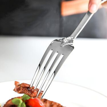 Посуд столовий срібний Barock 18/10 з нержавіючої сталі, набір 20 предметів (виделки, ложки, ножі) в подарунковій коробці