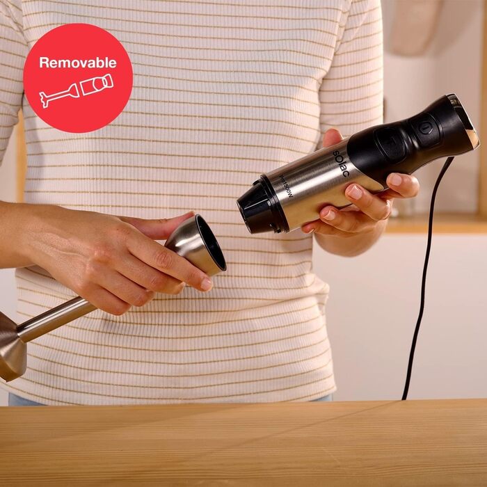 Блендер Solac Pro Chef 1000 Stabmixer: потужний, з нержавіючої сталі, 1000 Вт, 3 насадки