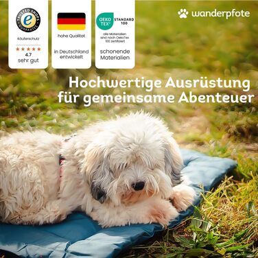 Килимок для собак Wanderpfote, 75 x 50 см – ортопедичний, водонепроникний, для подорожей та авто – сірий (розмір M)