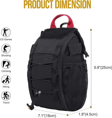 Тактична аптечка OneTigris EDC MOLLE, універсальна військова сумка IFAK для кемпінгу, туризму, велоспорту, альпінізму та полювання на відкритому повітрі