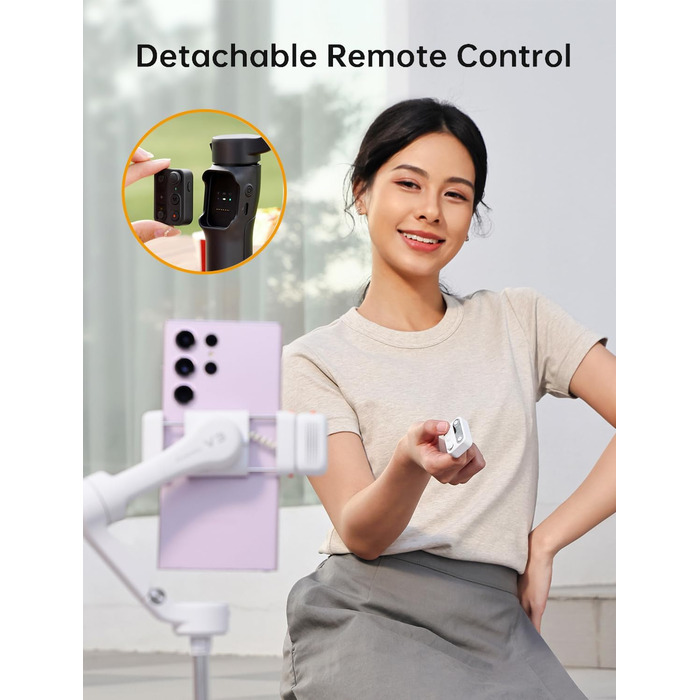 Hohem iSteady V3 – Стабілізатор для смартфона з AI-трекером, магнітним світлом та пультом ДУ