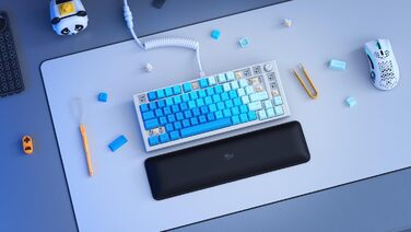 Підставка для зап'ястя клавіатури Glorious Gaming з підкладкою (17 мм, чорний Stealth, TKL) - м'яка, з антиковзною основою, 300x100x17 мм