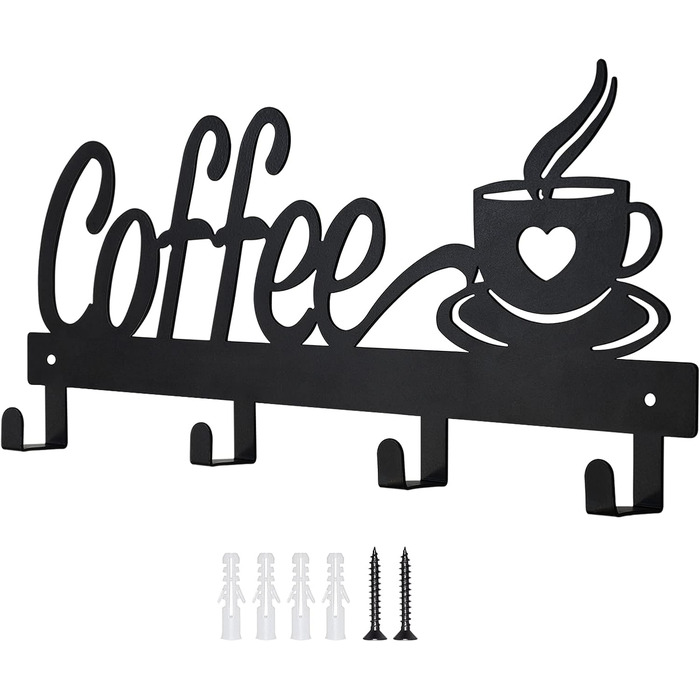 CUKE2BEET Wall-Mounted Coffee Cup Holder – Cup Organizer for Coffee Bar, Kitchen Utensils