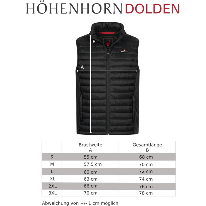 Чоловіча гірська жилетка Höhenhorn Dolden: гібридна, степкова, спортивна куртка XXL чорного кольору