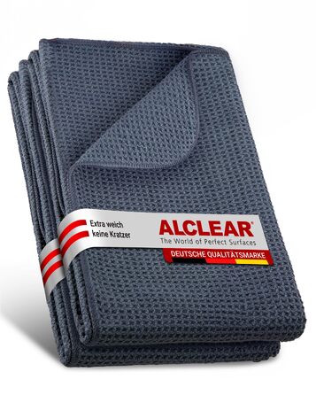 Набір мікрофібрових серветок для прибирання ALCLEAR Trockenwunder, 10 шт, 60x40 см, гігроскопічні, сірі