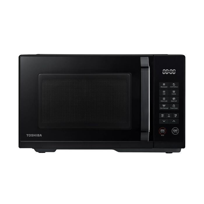 Вбудована мікрохвильова піч Toshiba MW3-AG25PFI(BK) з грилем, 25Л, інверторна, 900Вт, чорна