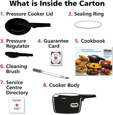 Швидковарка Hawkins Futura з нержавіючої сталі, чорна (2 літри)