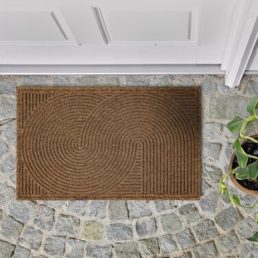 Придверний килимок Astra протибрудний та протиковзкий для вулиці, тераси та балкона, стійкий до погодних умов, 45x75 см, коричневий