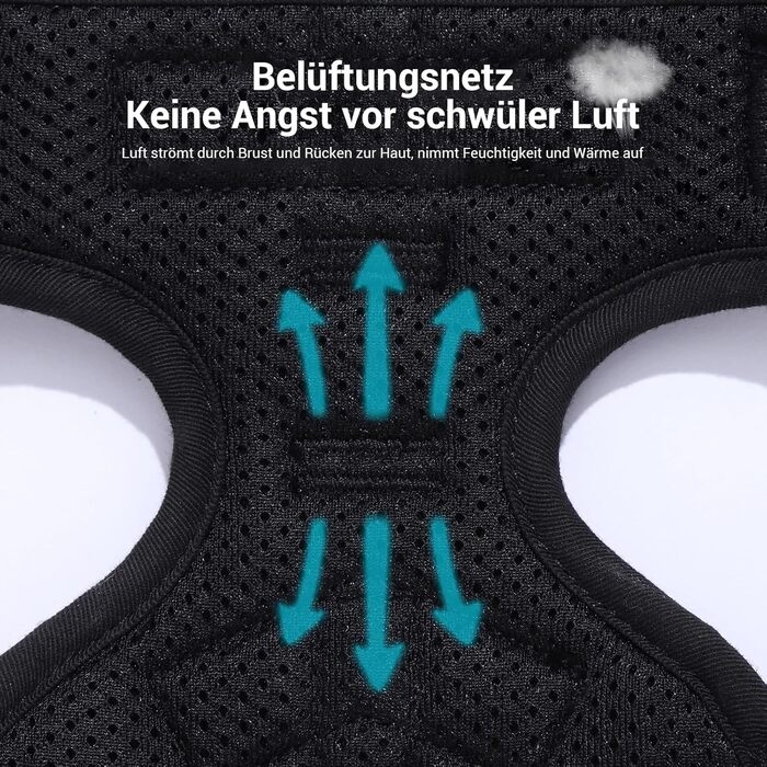 Нагрудник для собак Anti Pull для малих та середніх порід, безпечний, м'який, з регулюванням, дихаючий, з світловідбиваючими смугами (S)