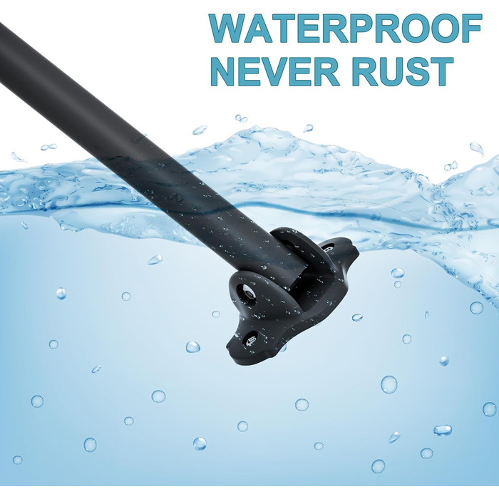 Вигнута регульована штанга для душової завіси, 101,6–182,9 см, нержавіюча сталь, розширювана, алюміній, кругла, міцна, для ванної/душу, чорна, монтаж з свердлінням, 40-72 дюйми, чорний