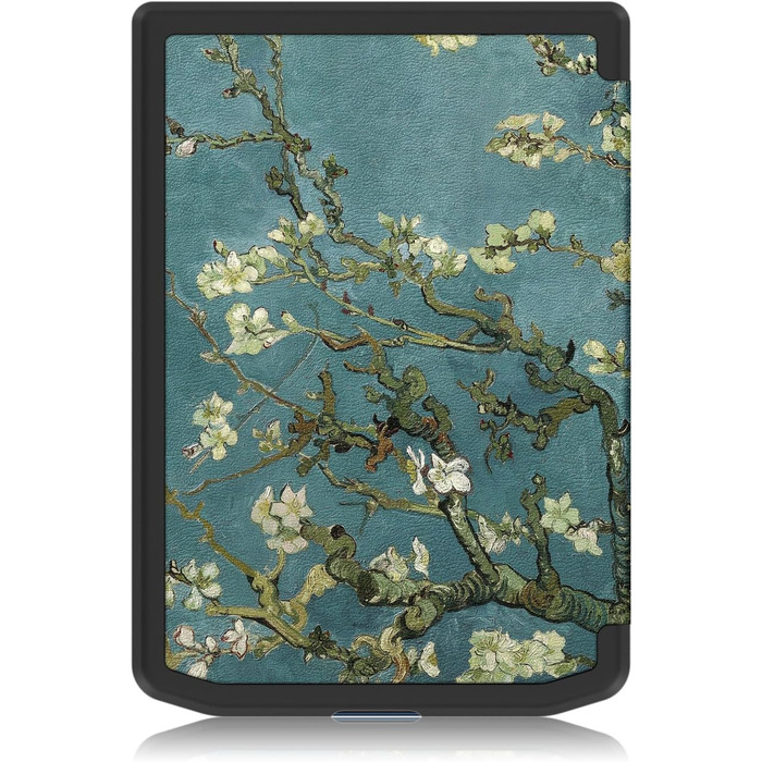 Чохол для Pocketbook Verse PB629 / Verse Pro PB634 - Flip Cover з авто-функцією сну/пробудження (квітка)