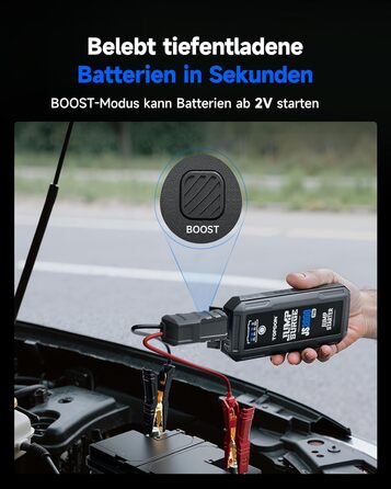 Powerbank TOPDON JS3000 для запуску двигуна, 24000mAh, 12V, для бензинових та дизельних двигунів до 9.0L та 7.0L