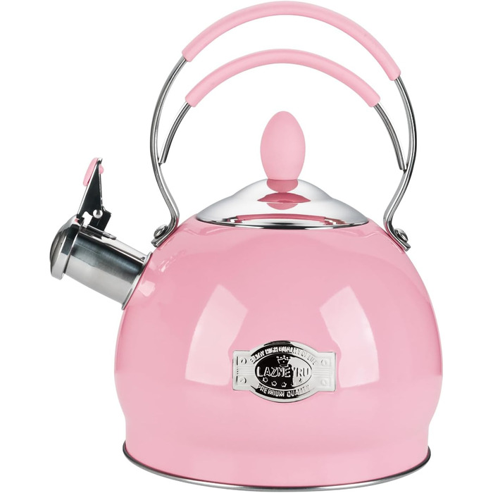 Квітковий чайник 2.6L з нержавіючої сталі з термостійкою ручкою, сумісний з усіма плитами (індукційними)