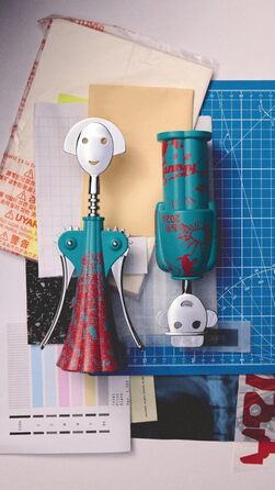 Штопор Alessi Alessandro M. Liquid AM23A 31, дизайнерський, багатоколірний, фосфоресцентний, з хромованого AlkiPaper® та цинку Zamak