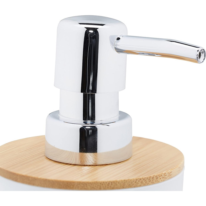 Набір для ванної кімнати Relaxdays, 6 предметів: аксесуари з пластику та бамбука, повний комплект