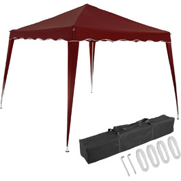 CASARIA® Pavilion Capri 3x3m Pop-Up UV Protection 50+ Waterproof Winter-Ready with Bag Foldable Stable Camping Garden Pop-Up Pavilion Party Tent (Red)
