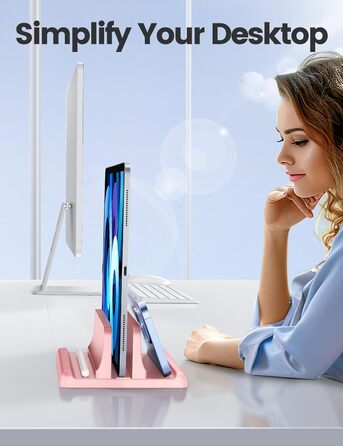 Підставка для ноутбука VAYDEER вертикальна, 3-в-1, для MacBook, iPad, Tablet, до 17.3