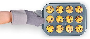 Форма для мафінів Joseph Nest Bake на 12 кексів, антипригарна, карбонова сталь, зручні ручки, компактна