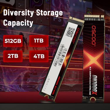 SSD NVMe 1TB PCIe Gen4.0 - 7400 MB/s - 2280 - для ПК, ноутбуків, ігор, AI