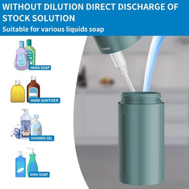 Автоматичний дозатор мила, електричний, для кухні та ванної кімнати, чорний матовий