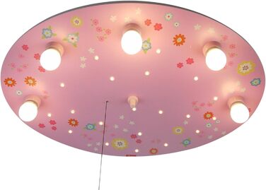 Дитяча стельова LED-лампа Niermann Standby Wölkchen Квітковий луг з нічником, Bungee Bunny