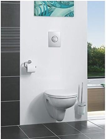 Grohe Bau Cosmopolitan Toilet Paper Holder - Adhesive, Chrome, Easy Installation
