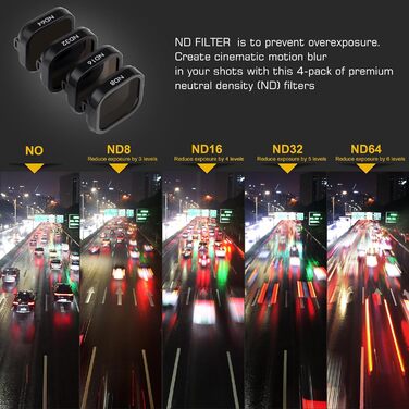 Фільтри для GoPro Hero 13: Набір ND/CPL для підводної зйомки (4 шт.)