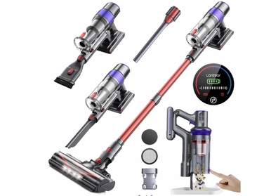 Вертикальний пилосос Laresar V8 (Elite 8), червоний