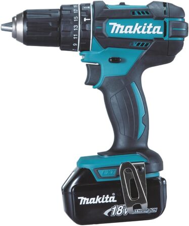 Ударний дриль-шуруповерт Makita DHP482RFX9 18V, 3.0 Ah, 2 акумулятори + зарядний пристрій в алюмінієвому кейсі, Petrol, комплект з 96 аксесуарів
