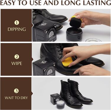 SALTY FISH Shoe Cream with Shoe Polish Sponge Applicator