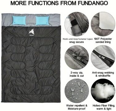 Сплячий мішок 3-4 сезони, водовідштовхувальний, легкий, для піших прогулянок, кемпінгу та подорожей, підходить для дорослих та дітей, 220 x 150 см