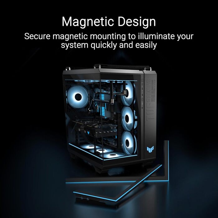 Корпус для ПК ASUS TUF GAMING TG ARGB Black - ігровий, з RGB підсвічуванням, USB Type-C, 4 вентилятори, GT502 Horizon Lighting Kit