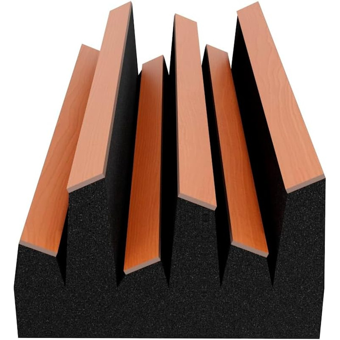 Набір акустичних диффузорів Arto-HALF 2D (2 шт), 50 x 50 см, дерево Кишвиня — панелі для звукопоглинання та шумоізоляції стін