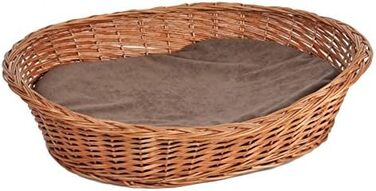 Корзина для собак та котів Lycce Ruhekorb з подушкою, плетіння з лози, 52x42x14 см, розмір 1
