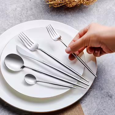 Karaca Jupiter 60-Piece Cutlery Set for 12 People, 18/10 Stainless Steel Cutlery Set, Dishwasher Safe, Perfect for Daily Use, Premium Quality