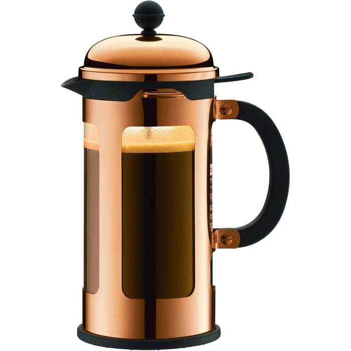 Френч-прес Bodum CHAMBORD 1 л, мідний, з нержавіючої сталі, із захистом від проливання