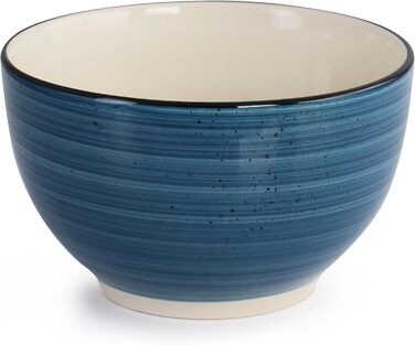 Elama Gia Столовий сервіс з кераміки, круглий, темно-синій, 24 елементи