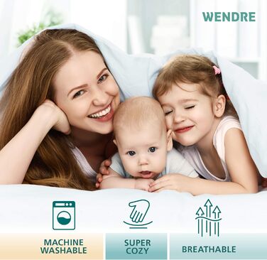 Антиалергенна ковдра WENDRE 155x200 см для всіх сезонів – легка, гіпоалергенна, придатна для прання, універсальна ковдра для літа й зими