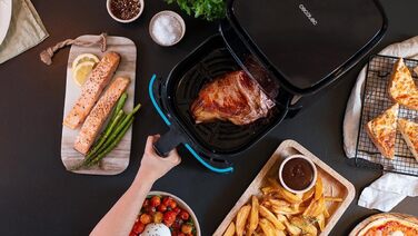Фритюрниця без олії Cecotec Cecofry Full InoxBlack Pro 5500, 5.5 л, 1700 Вт, 8 режимів, PerfectCook, сталь