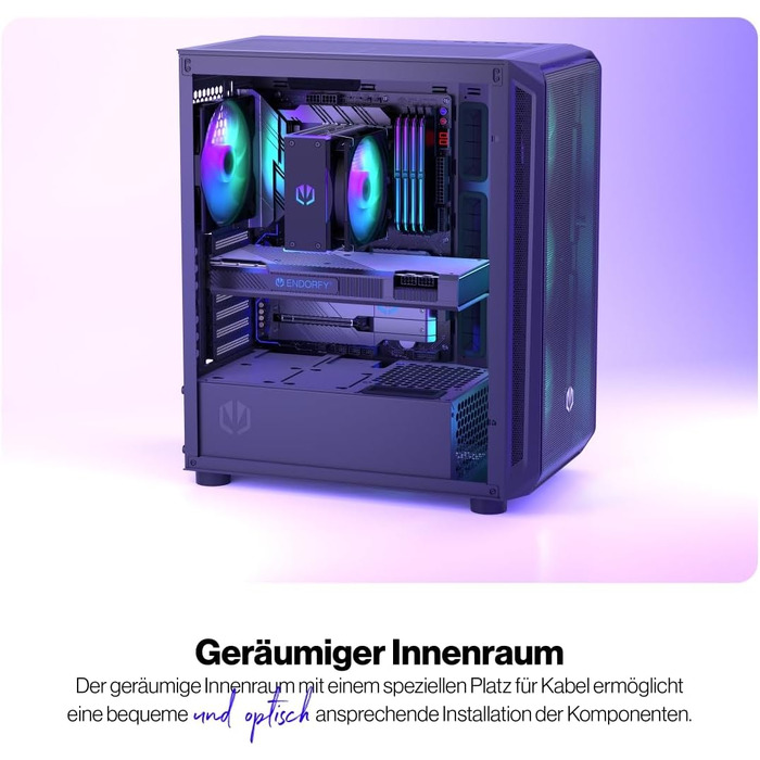 Корпус для ПК ENDORFY Arx 500 ARGB, загартоване скло, 4x140мм ARGB вентилятори