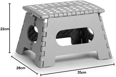 Складний стілець Zeller 13037 Premium, пластиковий, TÜV-сертифікований, до 150 кг, сірий
