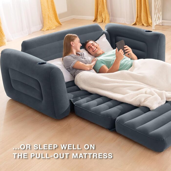 Intex розкладне крісло-ліжко, надувне двоспальне ліжко Queen Size