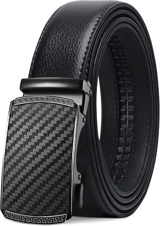 Чоловічий шкіряний ремінь LAKIDAY з автоматичною застібкою-разом, 35 мм, регульований, довжина 125 см (35'-41' розмір)